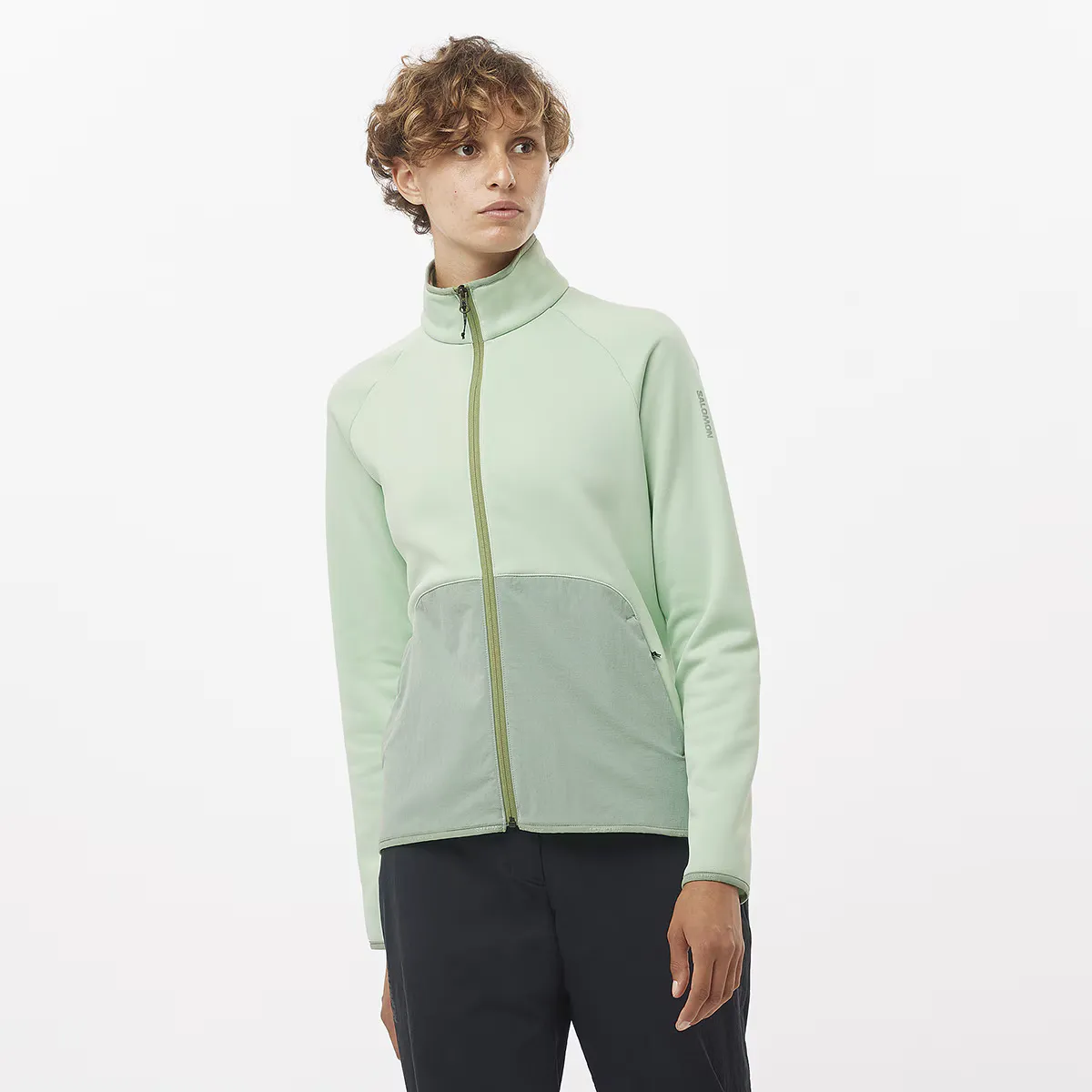 

Женская куртка Salomon Essential Warm на молнии, зеленый