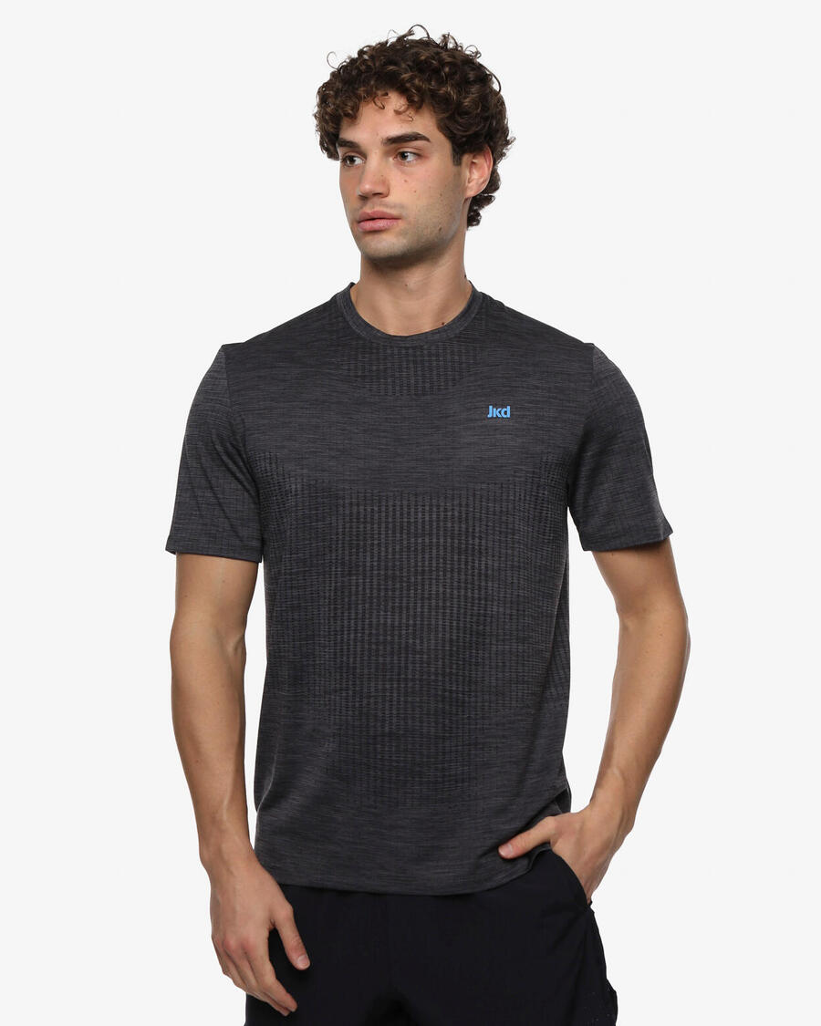 

JAKED Мужская темно-синяя синтетическая футболка для фитнеса