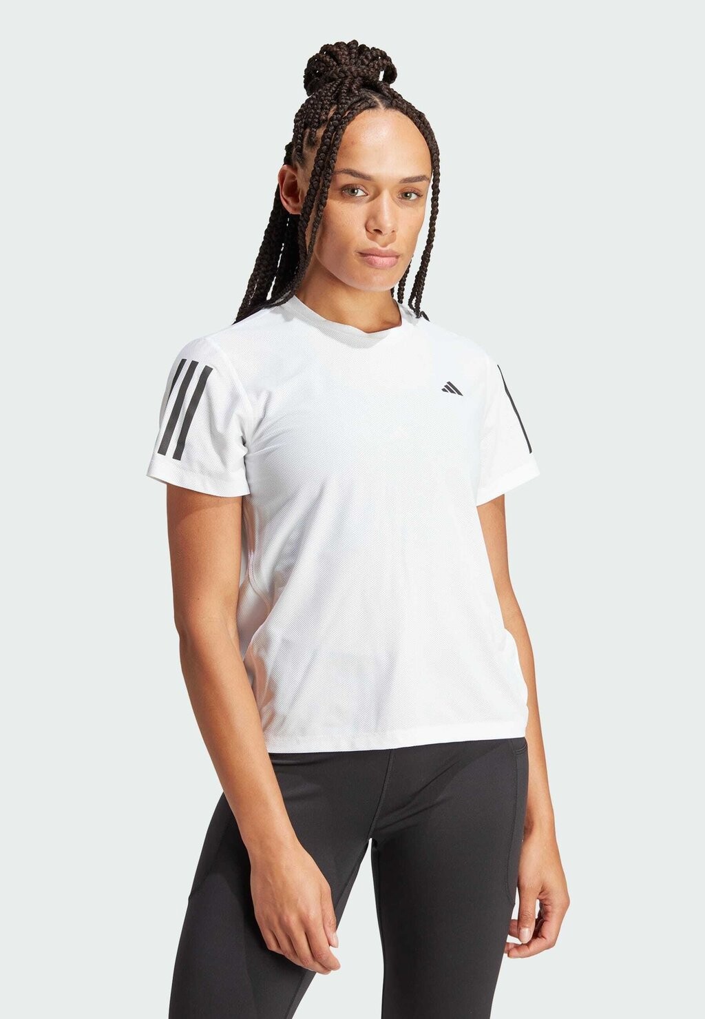 Футболка с набивным рисунком adidas Performance, белая — фото 4