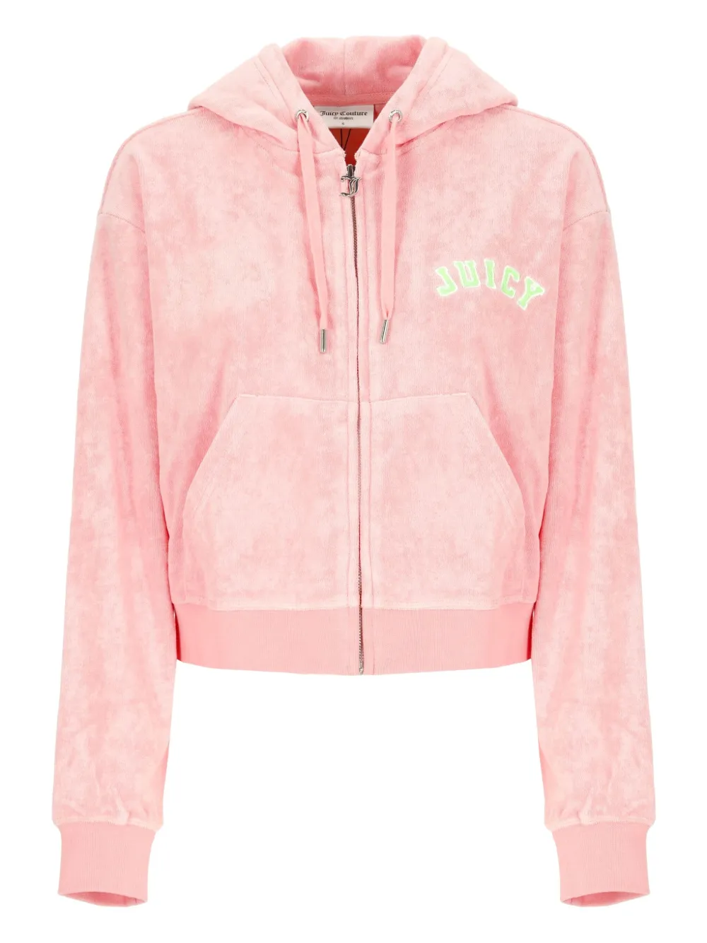 

Худи на молнии с вышитым логотипом Juicy Couture, розовый