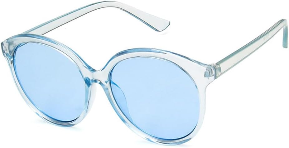 

Модные круглые солнцезащитные очки для женщин и мужчин, конфетных цветов, милые модные солнцезащитные очки в стиле ретро для женщин, защита от ультрафиолета UV400 TKKTLLT, Blue Blue