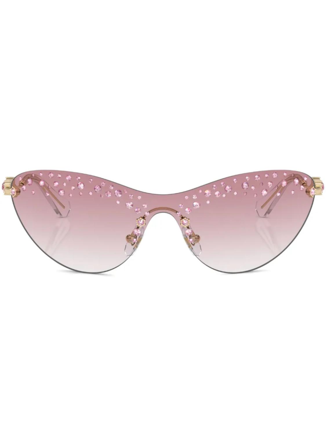 

Swarovski солнцезащитные очки с кристаллами, золотой