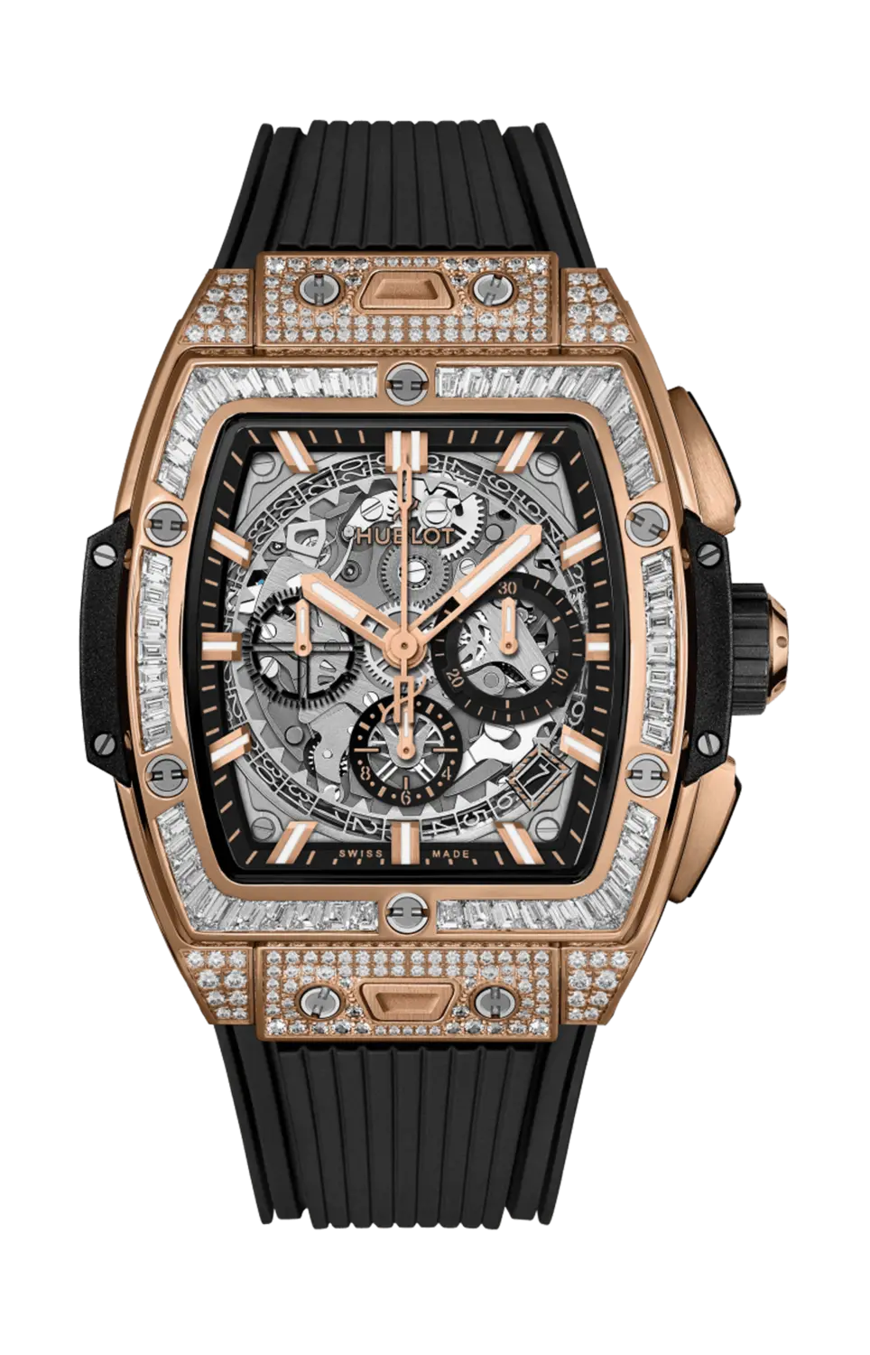 

Часы Hublot Spirit of big bang king gold с бриллиантами 42 мм