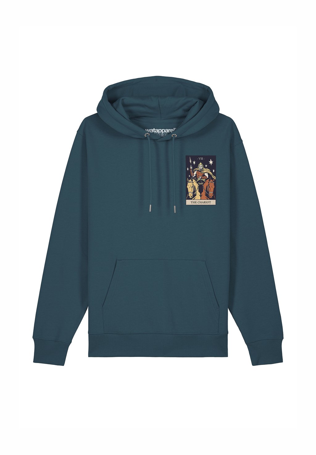 

Толстовка с капюшоном TAROT THE CHARIOT watapparel, бирюзовый