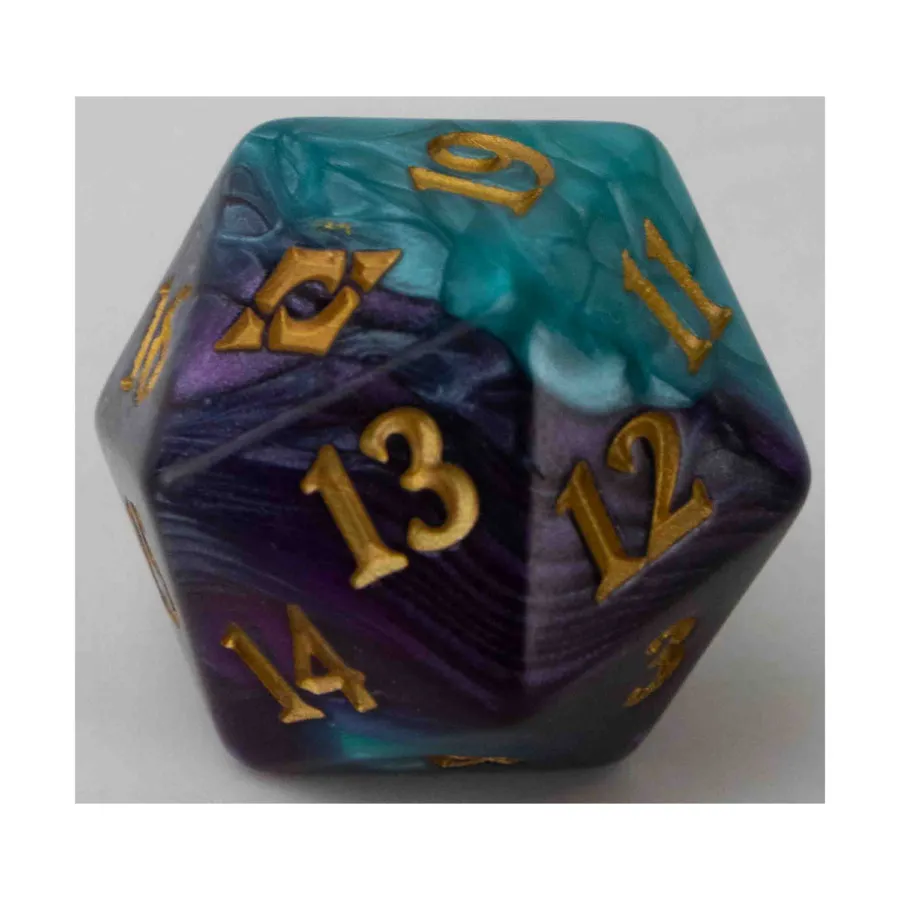 

Modern Horizons 2 — фиолетовый и синий с золотом, MTG - Spindown d20 Life Counters