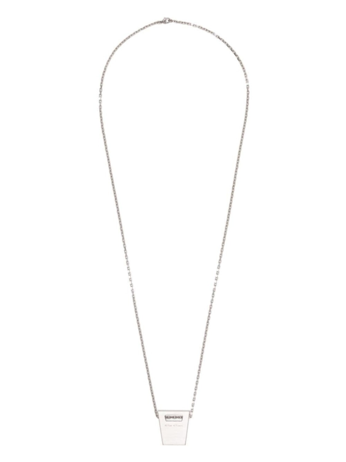

Колье с подвеской Dogtag Rick Owens, серебряный