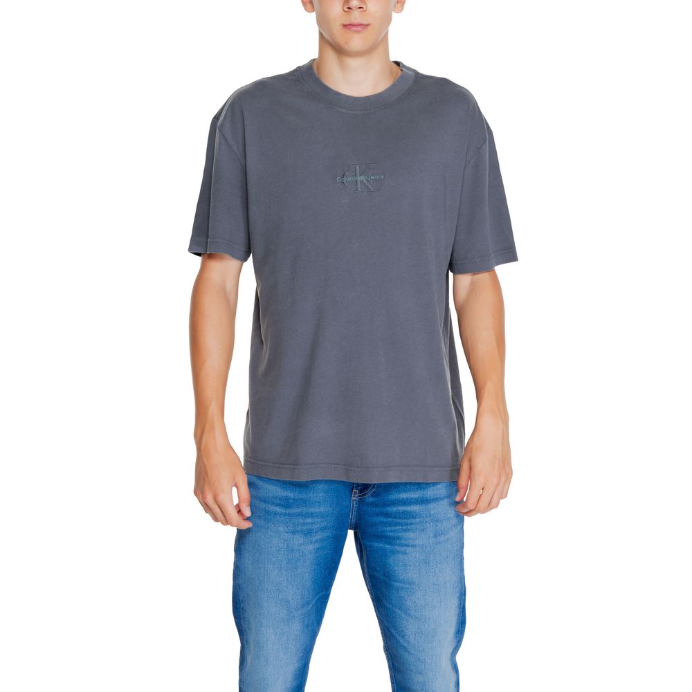 

Черная хлопковая футболка Rigenerato Calvin Klein Jeans