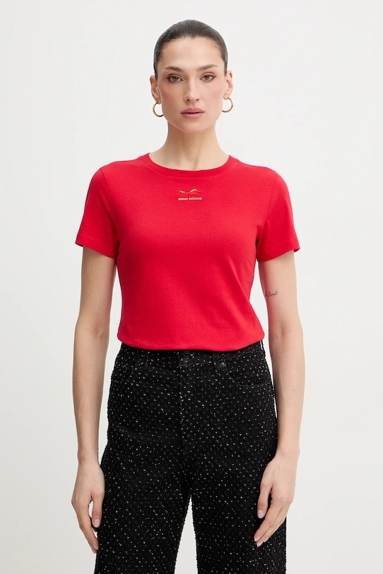 

Хлопковая футболка Armani Exchange, красный