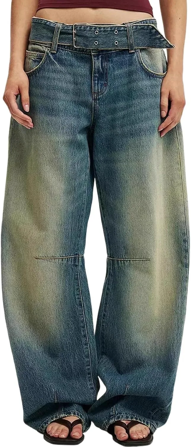 

Женские джинсы yoeasy Wide Leg в стиле 90s