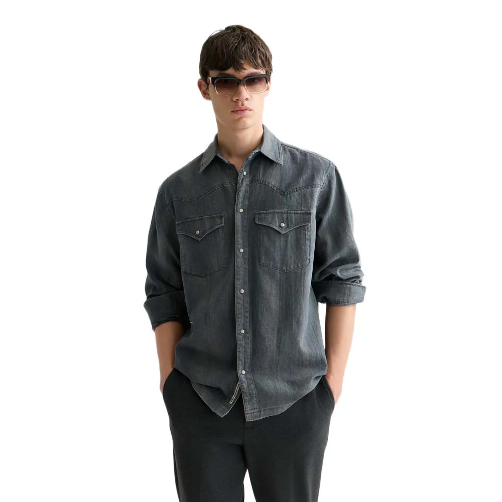 

Рубашка с длинными рукавами свободного кроя Scotch & Soda 182220, серый