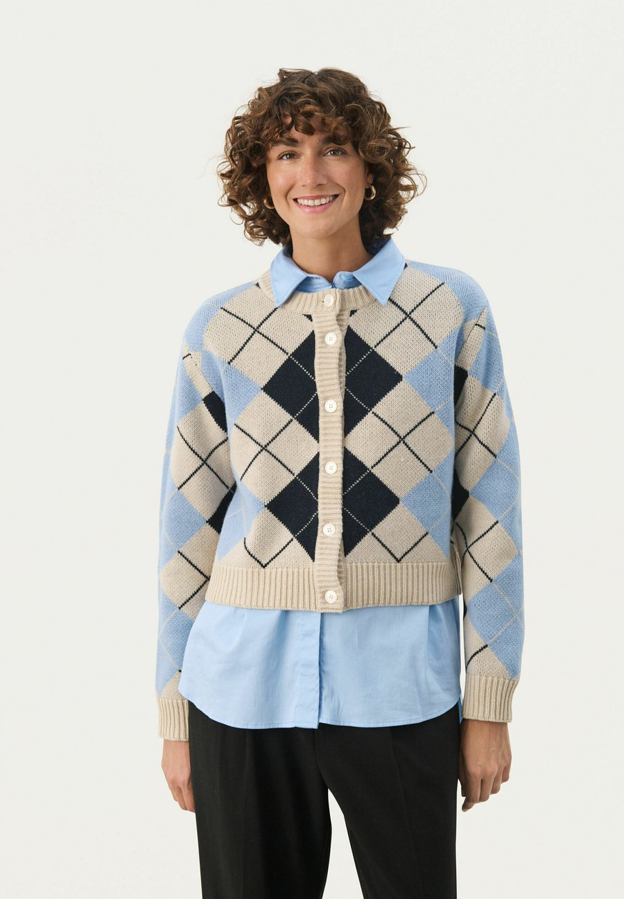 

Кардиган Part Two Cardigan, French Oak Blue Check/Beige