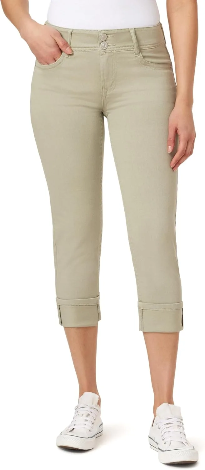 

Джинсы WallFlower Luscious Curvy 23.5” Mid-Rise Cropped для женщин, Insta Stretch Denim