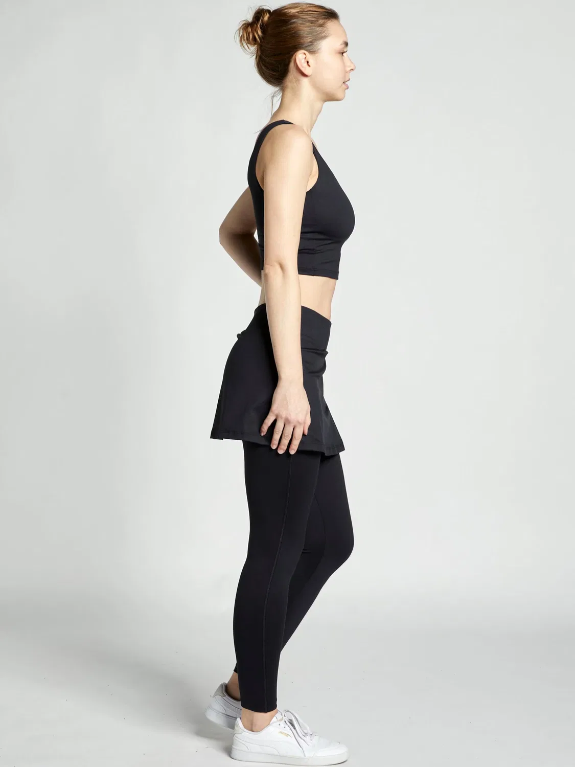 Спортивные брюки Sportkind Regular Workout Pants 2-в-1 Skirt черного цвета — фото 4
