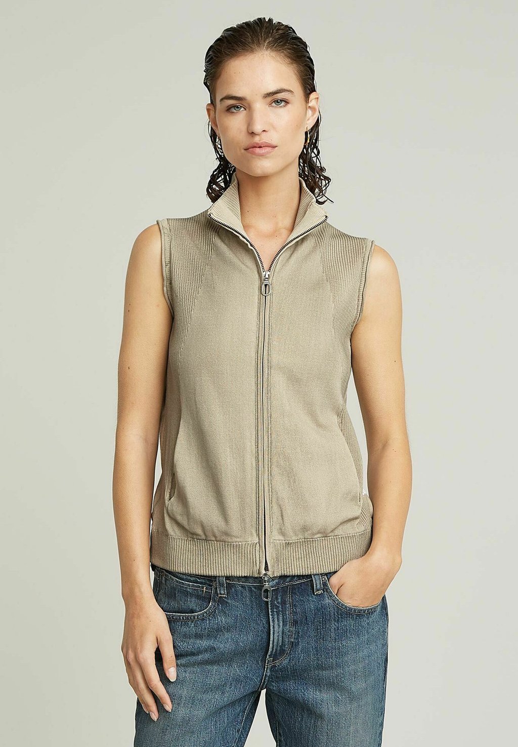 

Жилет WASHED LIGHTWEIGHT ZIP G-STAR, бежевый