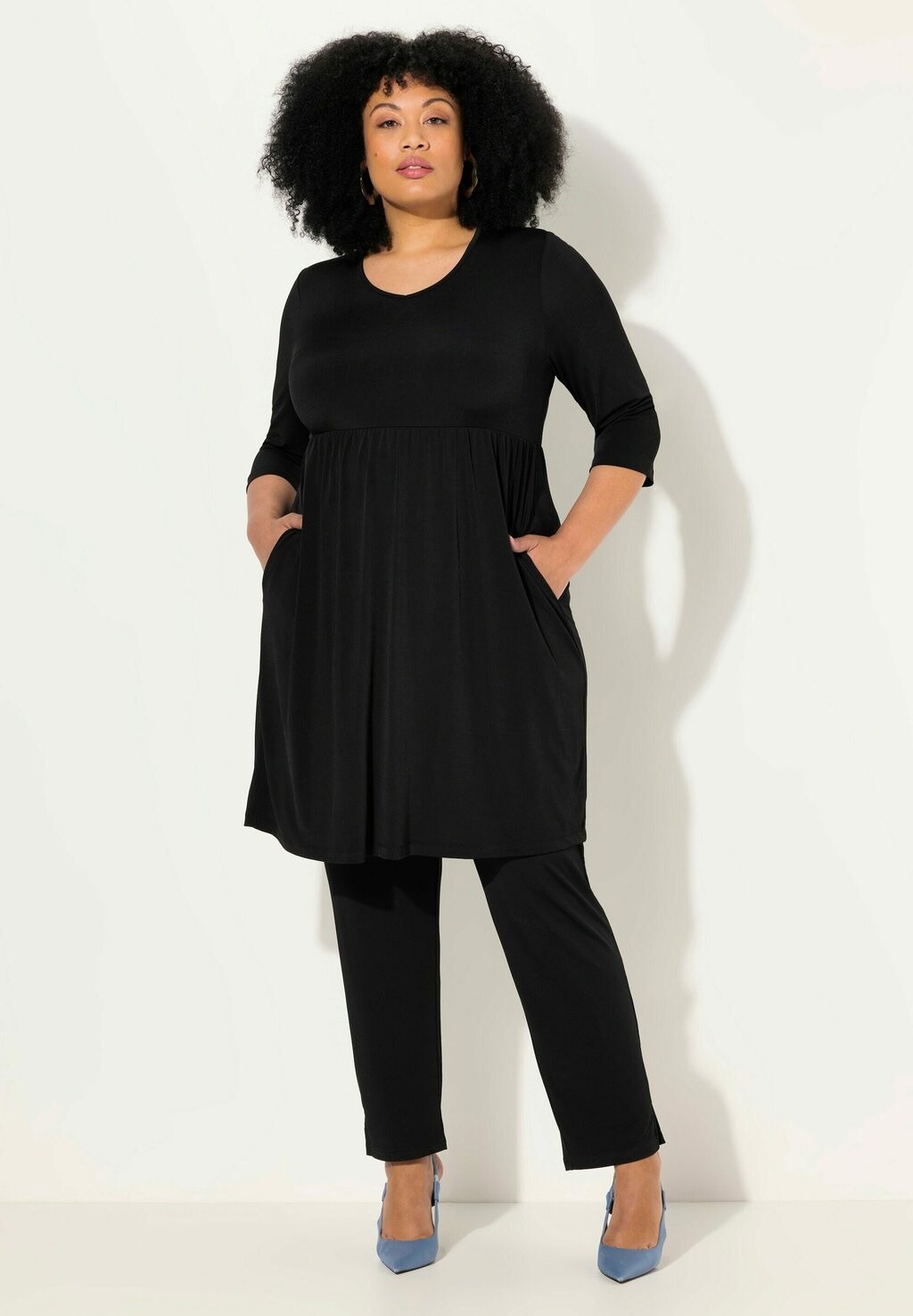 

Платье из джерси EMPIRE WAIST 3/4 SLEEVE Ulla Popken, черный