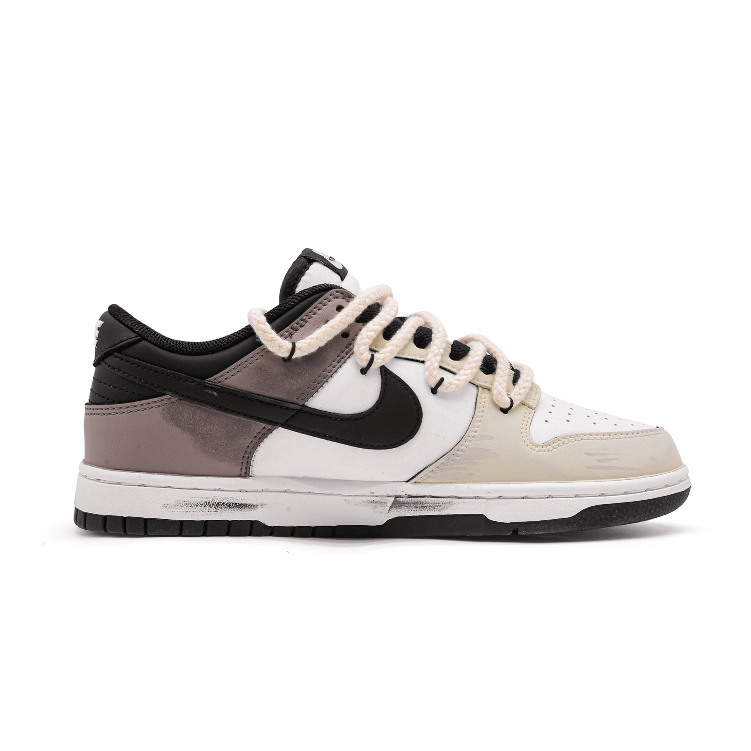 Nike Dunk Divine Steed и Ink Shadow Кожаная Подушка, Износостойкие Низкие Кроссовки для Скейтбординга Мужские Brown 2025 — фото 3