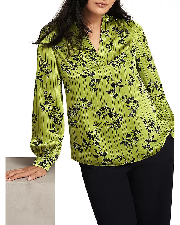 

Топ с разрезом на шее Фара Hobbs London, зеленый