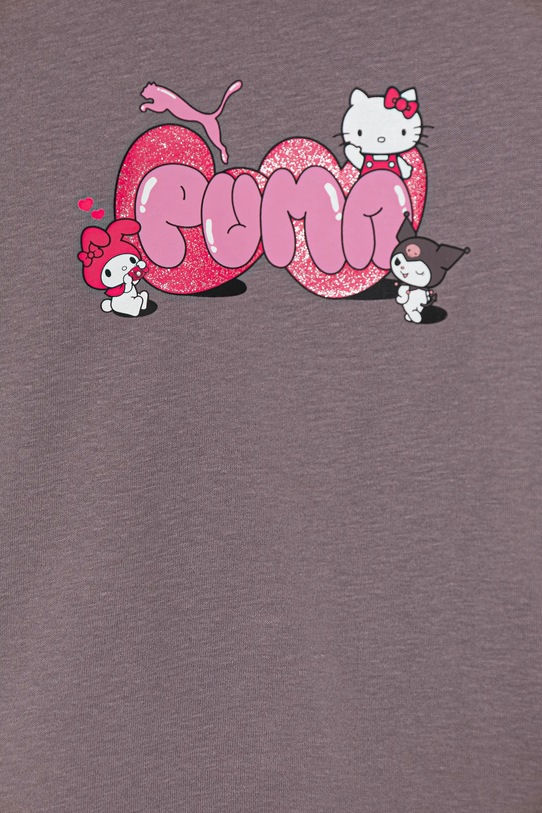 Детская хлопковая футболка HELLO KITTY & FRIENDS Slim Tee Puma, фиолетовый — фото 3