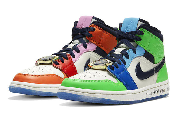 Кроссовки 1 mid x melody ehsani Air Jordan, белый — фото 3