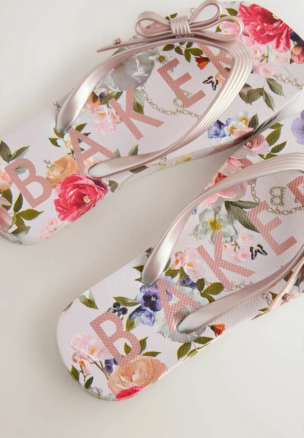 Шлепанцы стандартного кроя с бантом для бассейна Baker By Ted Baker, Pink — фото 4