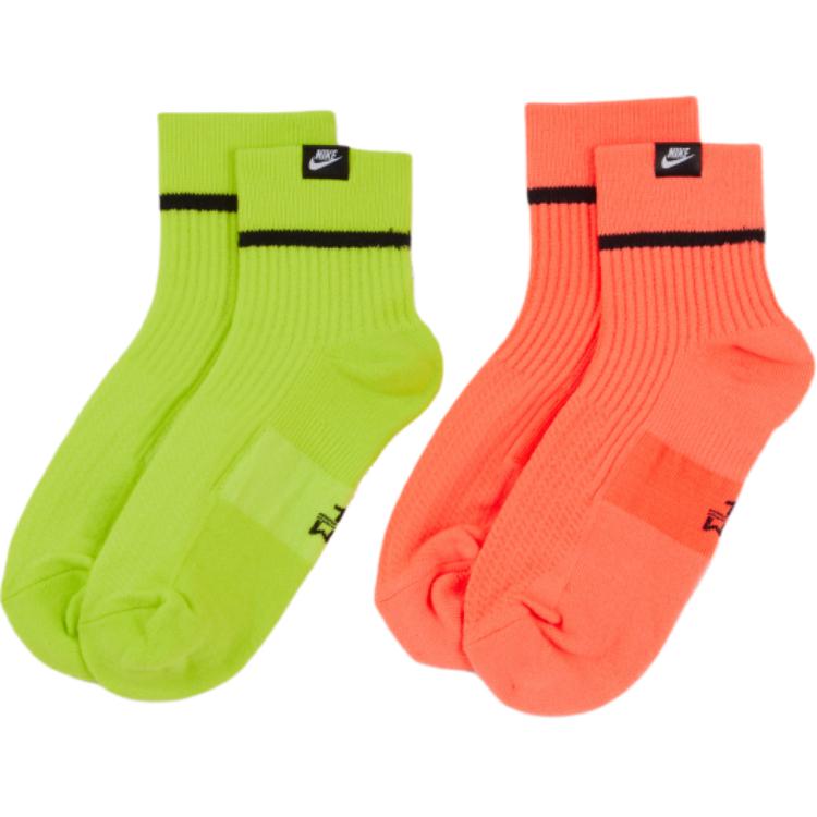 Носки Mid-Calf Unisex 2 Pack Nike, 2 пары (Ярко-оранжевый+Ярко-желтый) — фото 3