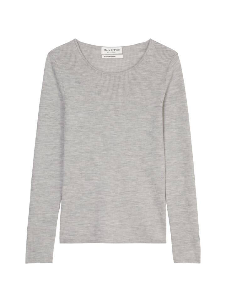 

Пуловер Marc O'Polo Langarm-Strickpullover slim, цвет mid stone melange