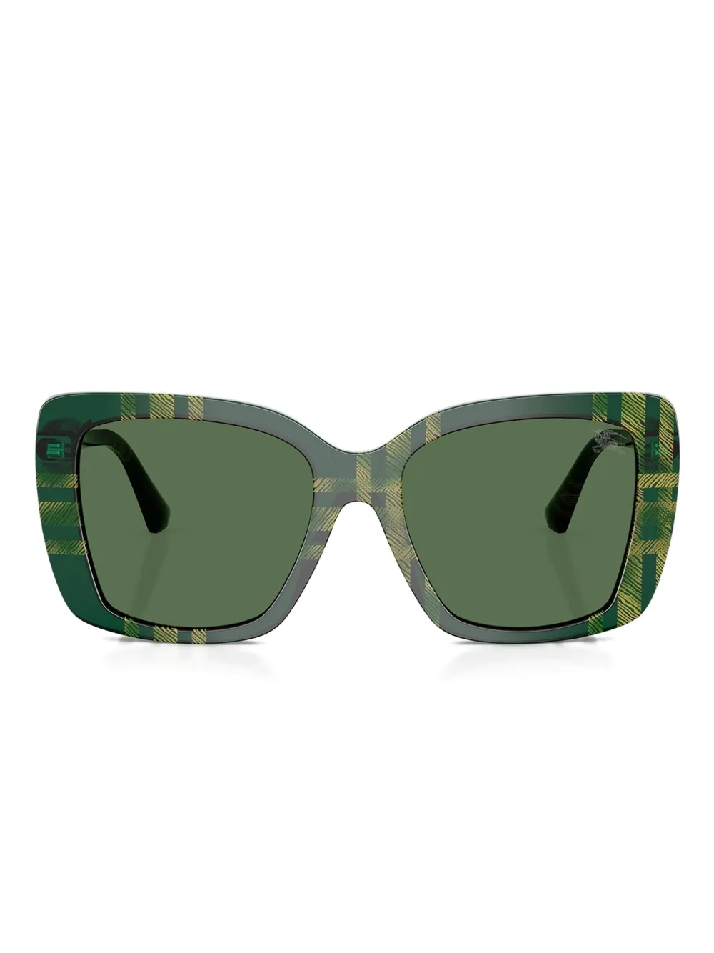 

Солнцезащитные очки в клетку Burberry Eyewear, зеленый