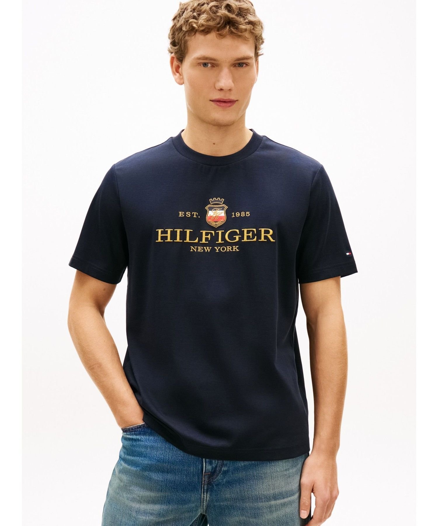Футболка с круглым вырезом и графическим принтом Icon Tommy Hilfiger, Navy DW5