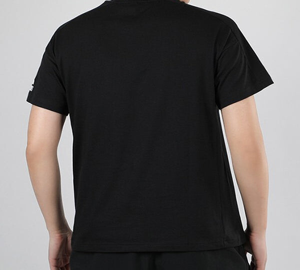 Футболка alphabet logo casual sports round neck short sleeve black Adidas, черный — фото 3