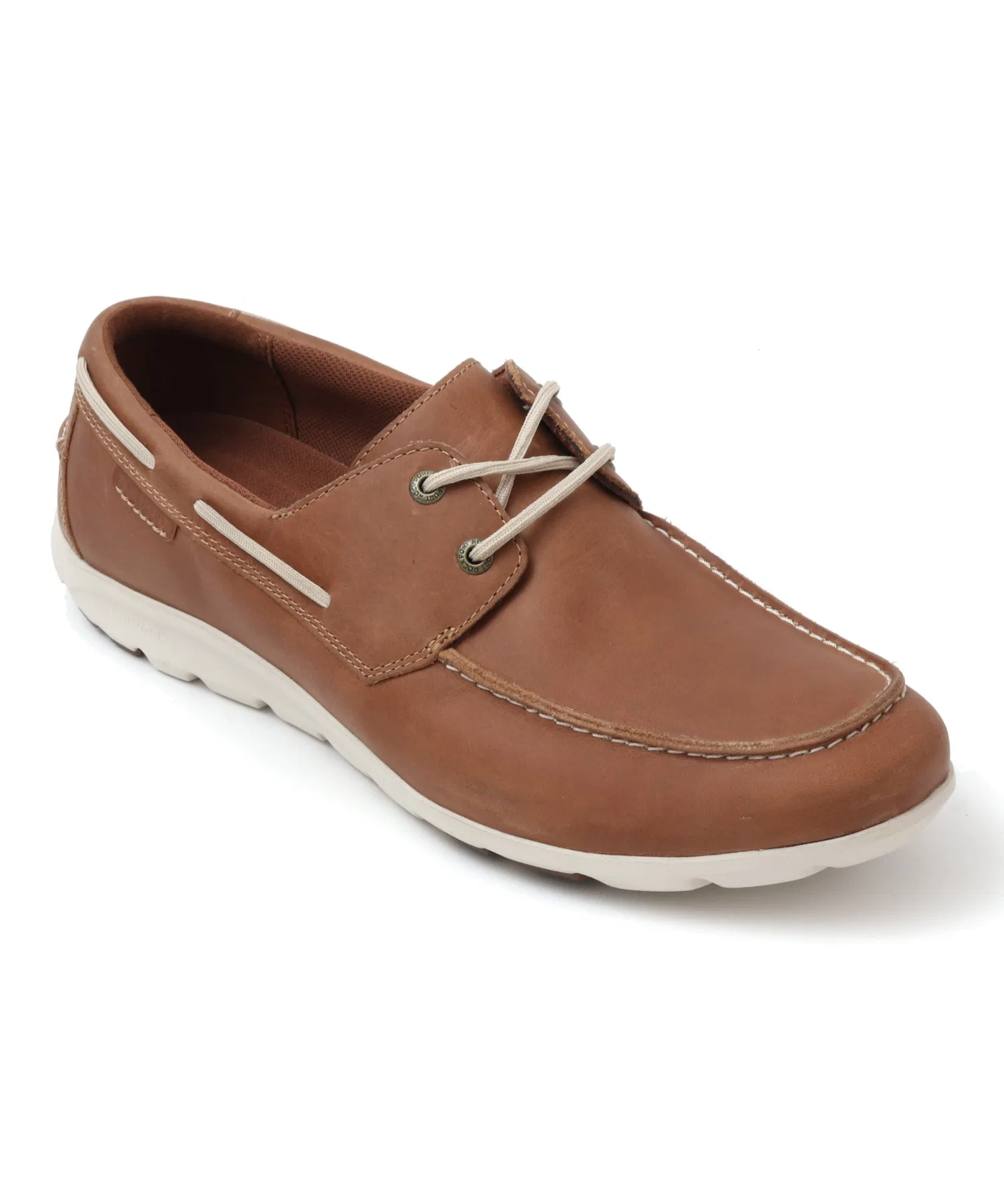 Мужские кожаные мокасины Rockport Truwalk Zero II коричневые — фото 4