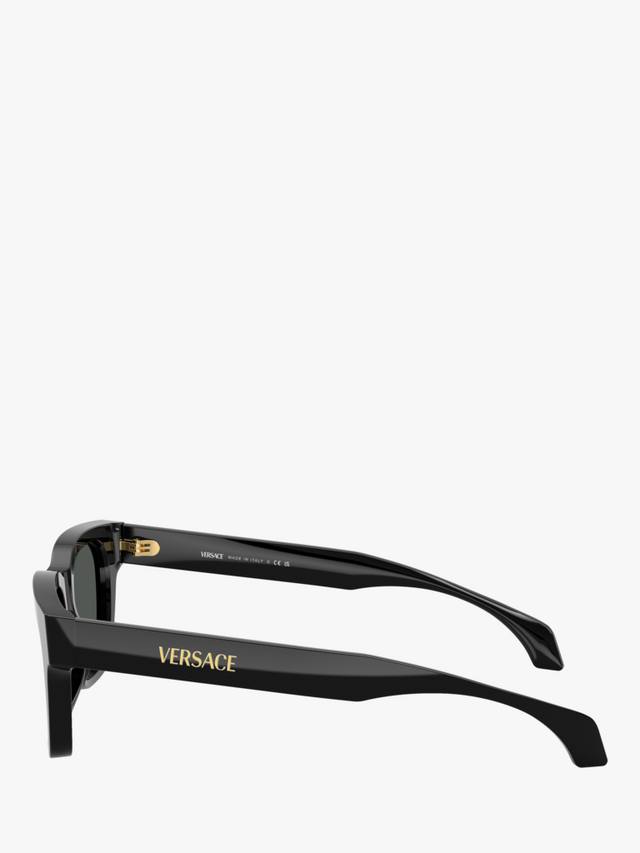 Мужские квадратные солнцезащитные очки ve4486 Versace, цвет Black/Grey — фото 3