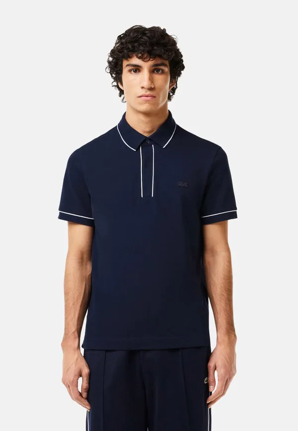 Контрастная рубашка-поло smart paris стрейч с рибетом Lacoste, Blau