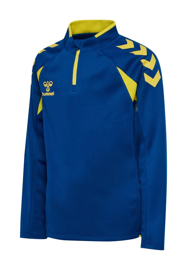 2.0 топ с длинными рукавами и молнией до середины груди Hummel, True Blue Blazing Yellow — фото 4