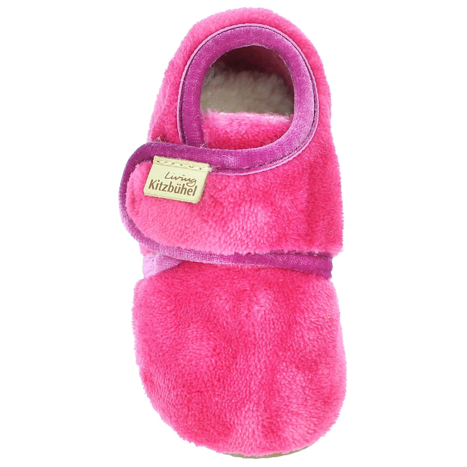 Тапочки Living Kitzbühel Baby's Klettschuh Samt Unifarben, цвет Royal — фото 3