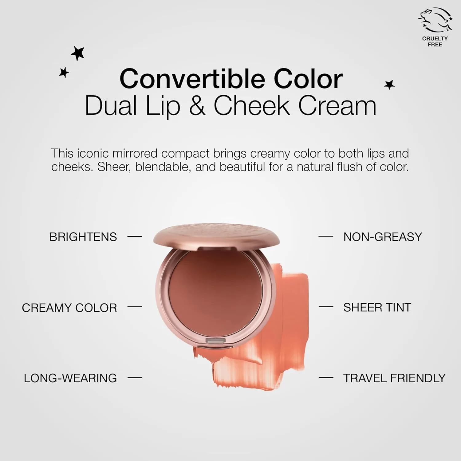 Stila Convertible Color Dual Lip & Cheek Cream, крем-румяна и тинт для губ, универсальная косметика с естественным сияющим финишем, peony — фото 4