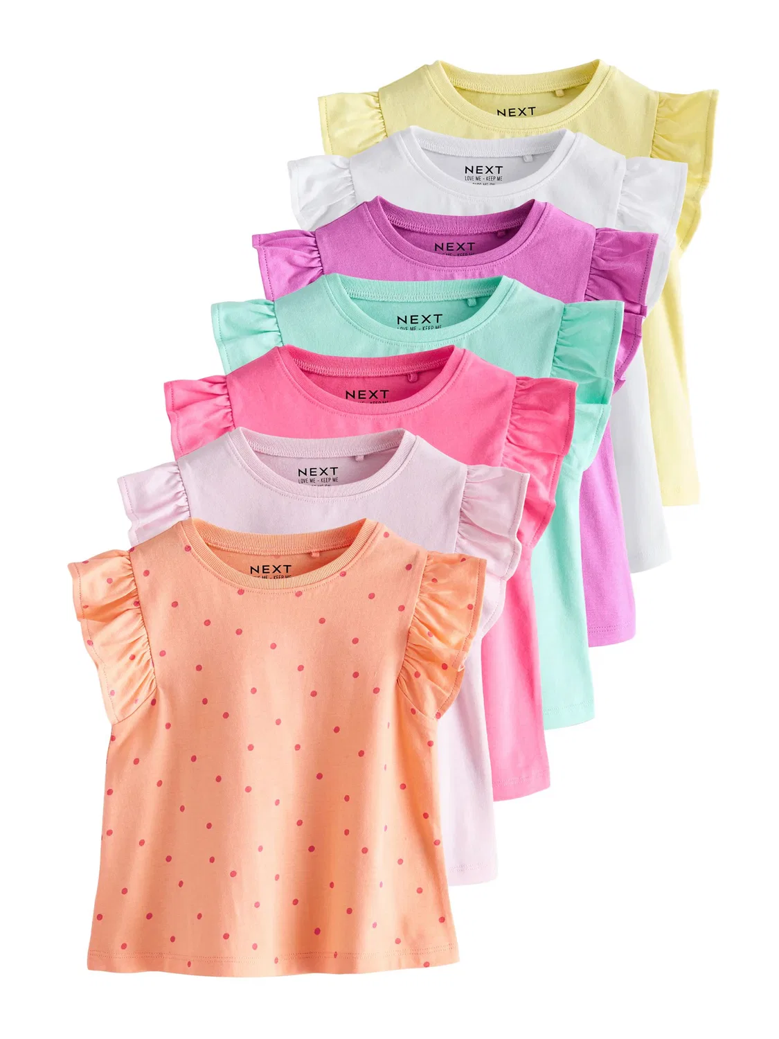 Футболка Next, Limone/Orchid/Coral/Rose/Light Pink/White