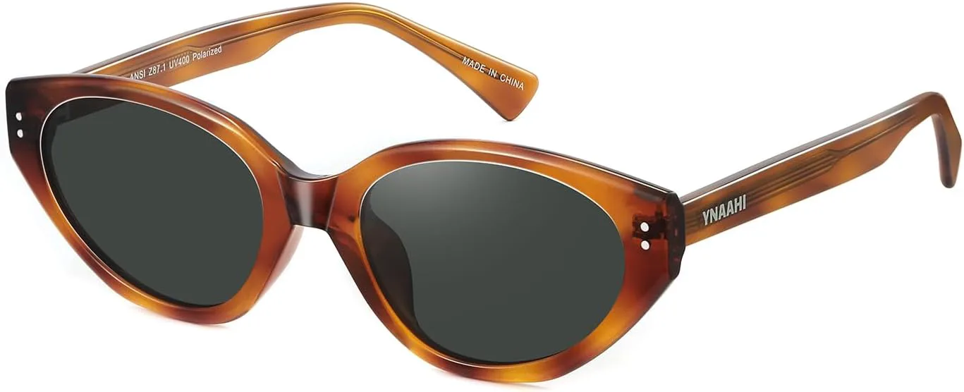 

Поляризованные солнцезащитные очки «кошачий глаз», ретро-очки с защитой от УФ-излучения UV400 для женщин, модные очки для активного отдыха Ynaahi, Tortoiseshell