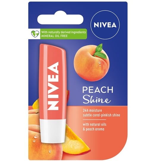 

Ухаживающая губная помада с персиковым блеском, 4,8 г Nivea