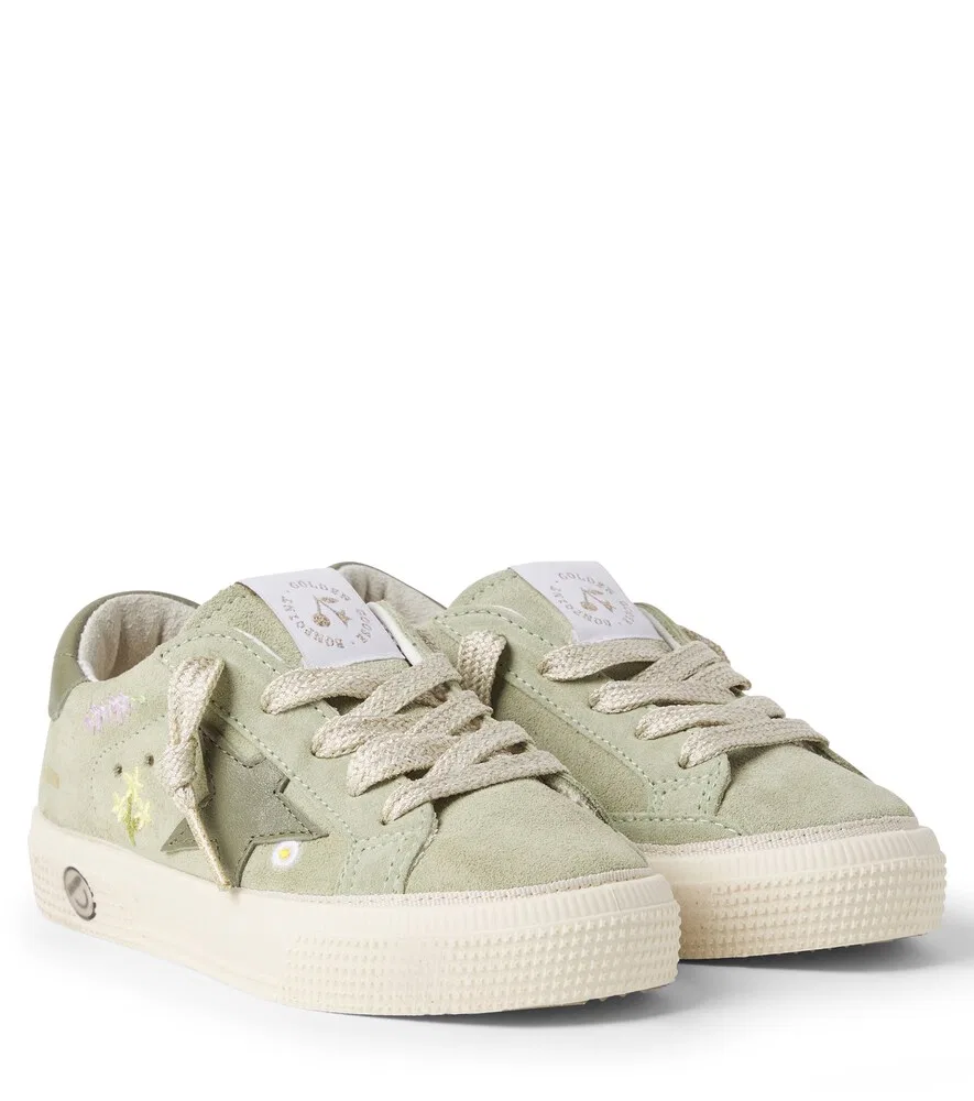 Замшевые кроссовки Golden Goose Golstar Bonpoint, зеленый