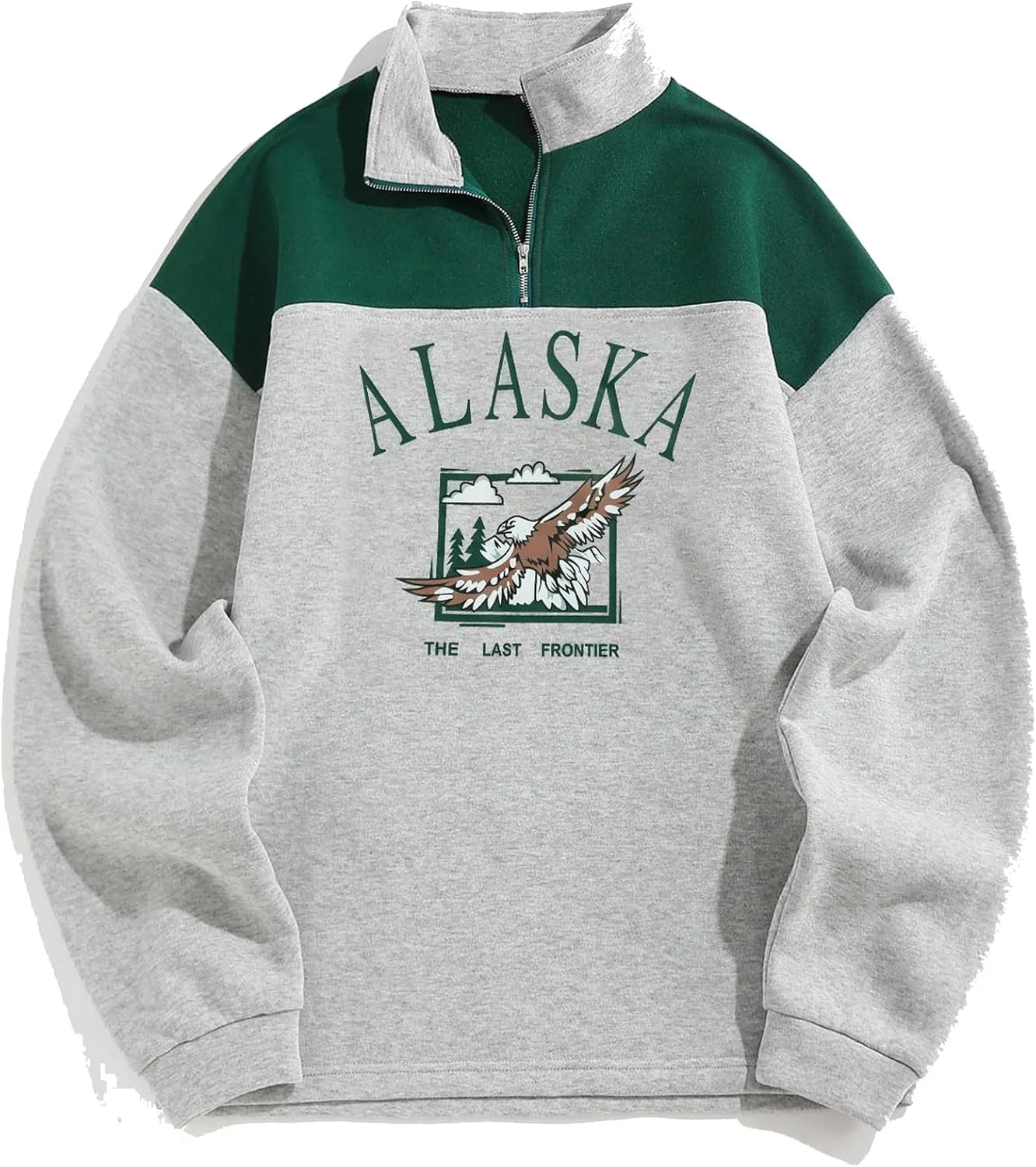 

ZAFUL мужской свитшот с вышитыми буквами и реглан рукавом