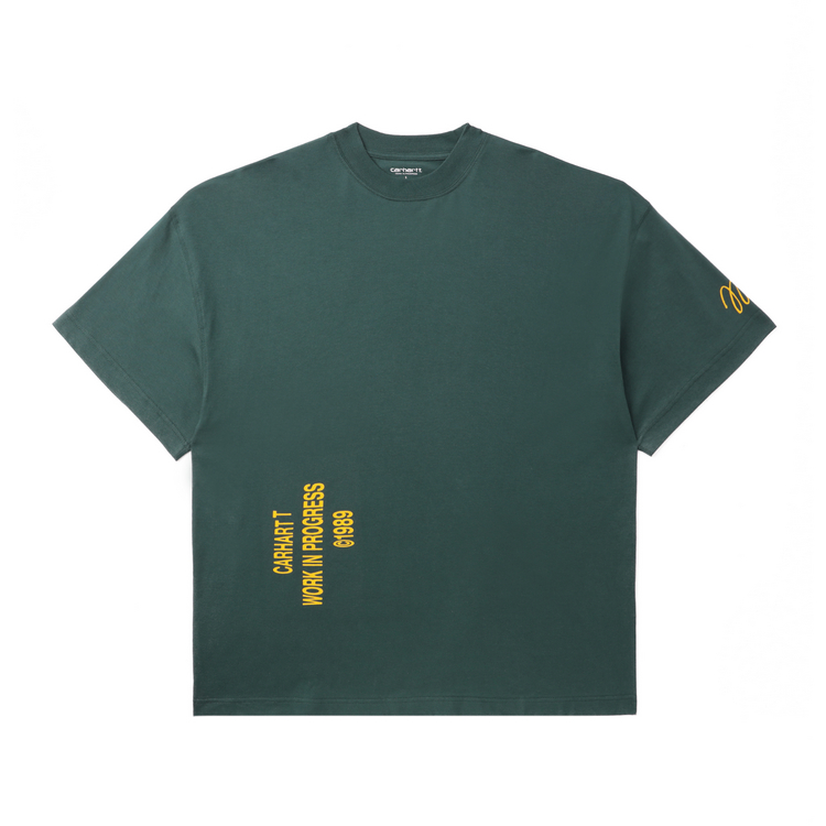 

Мужские футболки с круглым вырезом, средней толщины Carhartt Wip, grx/зеленый