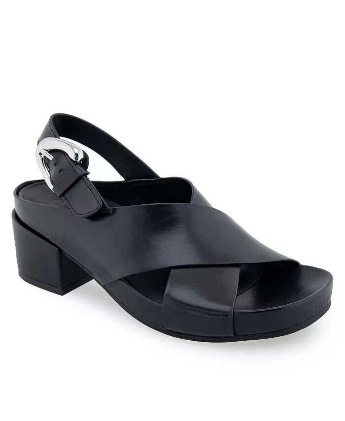 Женские босоножки Chrystie на блочном каблуке с пряжкой Aerosoles, черный