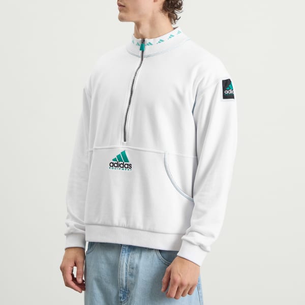 Футболка Golf Eq с застежкой-молнией на четверть длины Adidas, белый — фото 2
