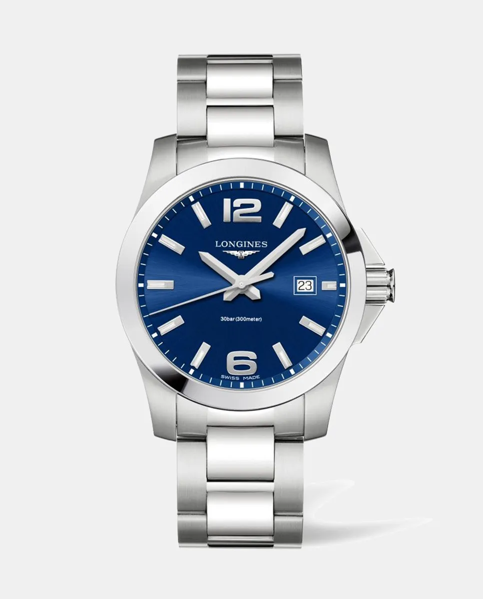 

Conquest L37594966 Мужские стальные часы Longines, серебряный