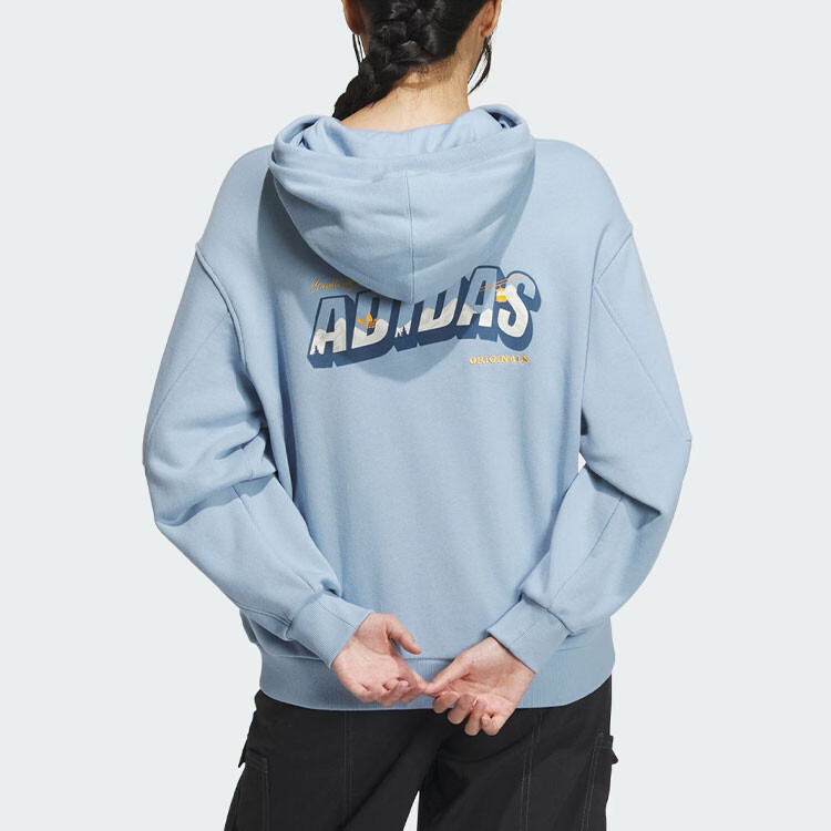 Свитшот женский небесно-голубой Adidas Originals — фото 3