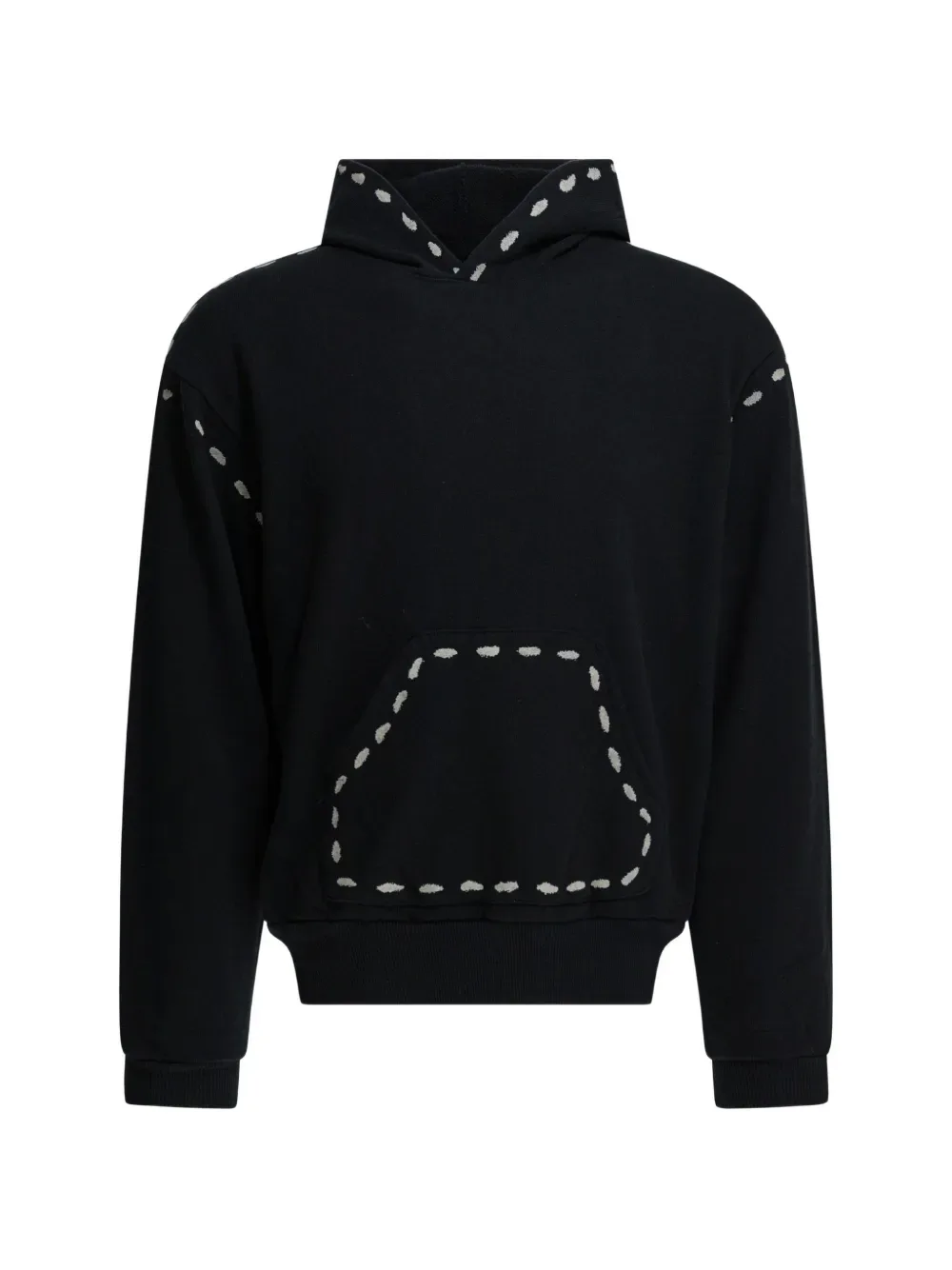 

Худи с отделкой строчкой Kapital, черный