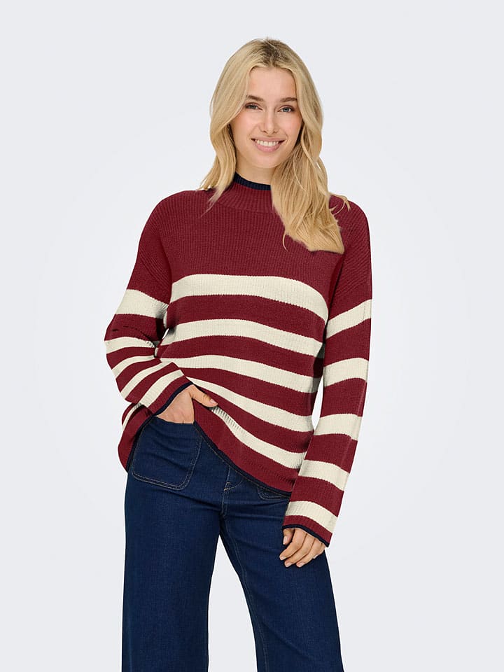 

ONLY Свитер красно-кремового цвета