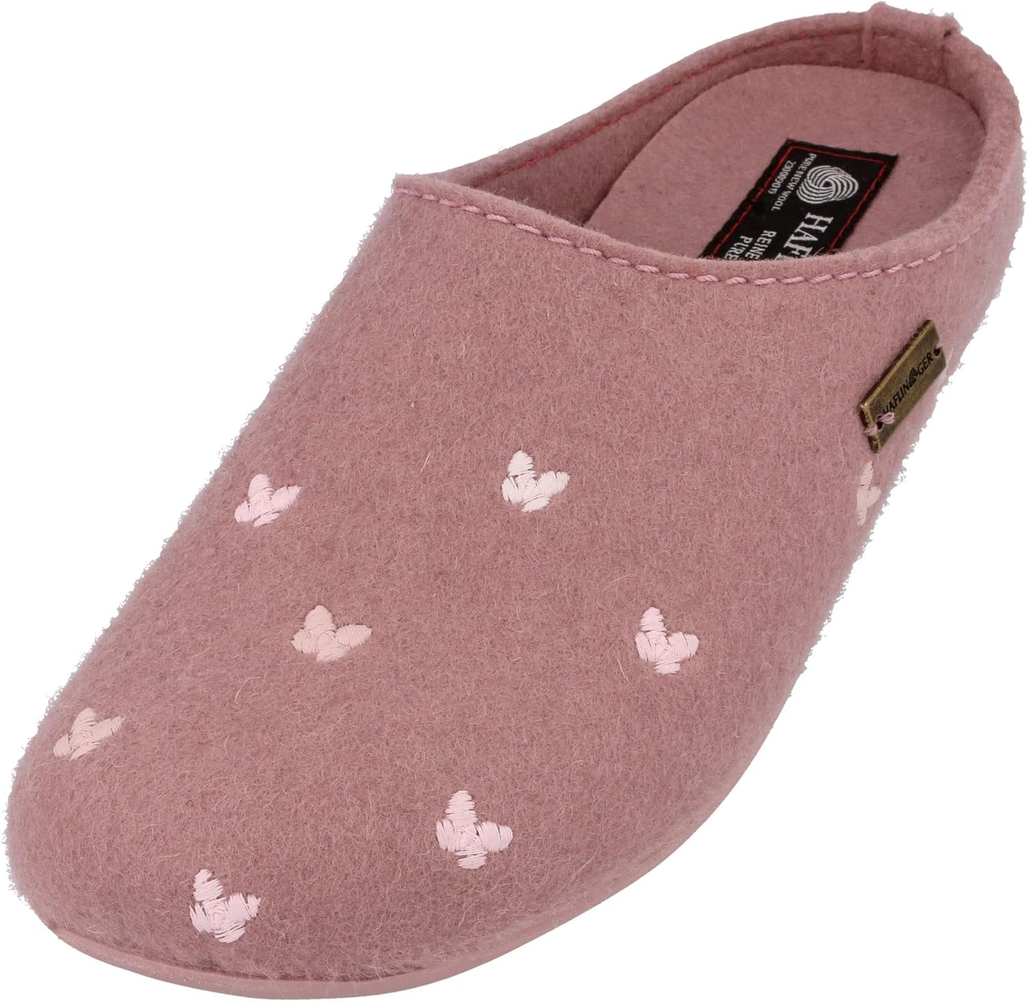 

Женские тапочки-мюли HAFLINGER Fafalline из шерстяного фетра с мотивом бабочки, унисекс, розовый