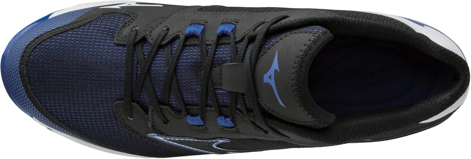 Мужские бейсбольные бутсы Mizuno 9-Spike Dominant 2 Low с металлическими шипами, черный/синий — фото 3