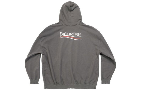 Толстовка political campaign large fit hoodie 'grey' Balenciaga, серый — фото 2